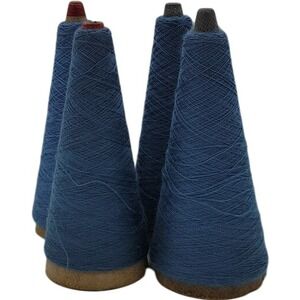 Vintage 1980s Dixie Yarns 1/31 Acrylic Cone Yarn Meadowlark 71789 Lot of 4